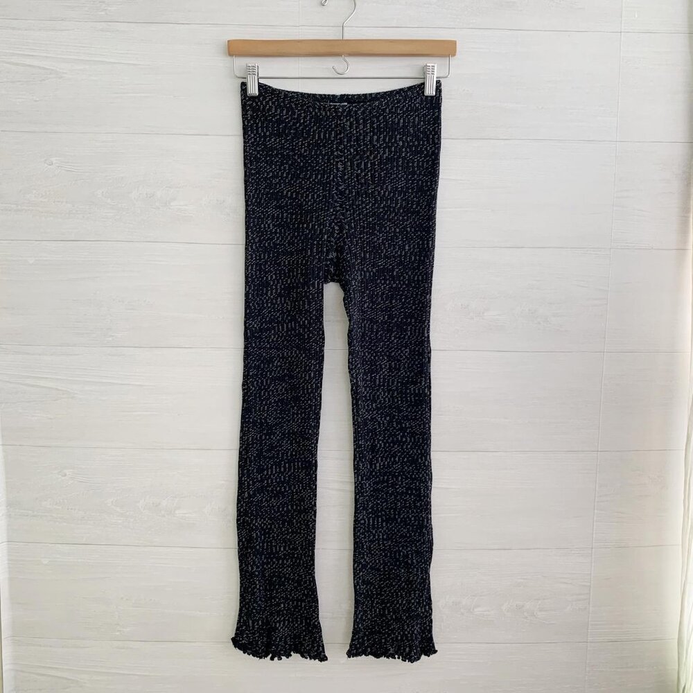 ONA Vintage Women’s Black Ribbed Cotton Pants
